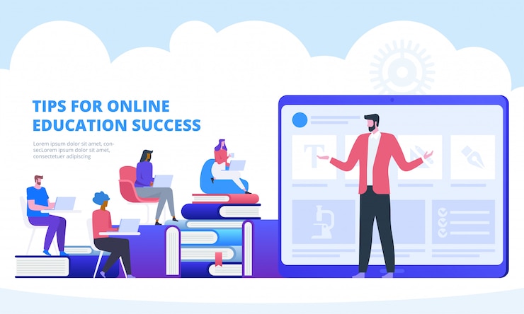 Vector online education with video seminar