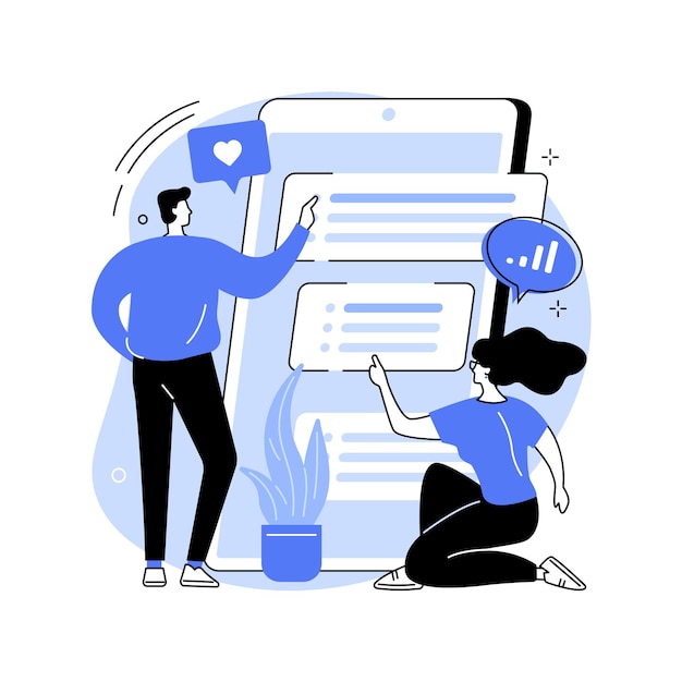 Online enquête abstract concept vectorillustratie