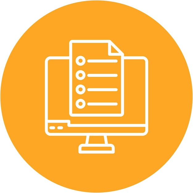Online Exam Vector Illustratie Stijl
