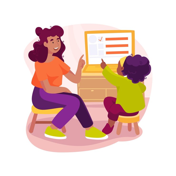 Vector online examination isolated cartoon vector illustration