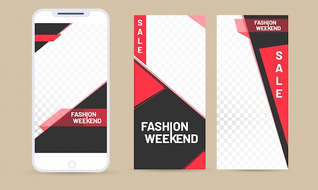 Online fashion weekend-app in smartphone met verschillende applicat