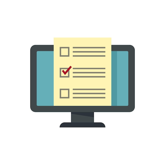 Online feedback pictogram Vlakke afbeelding van online feedback vector pictogram geïsoleerd op een witte achtergrond