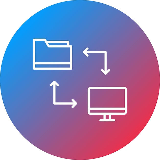Вектор Викторное изображение значка онлайн-передачи файлов может использоваться для кодирования и разработки