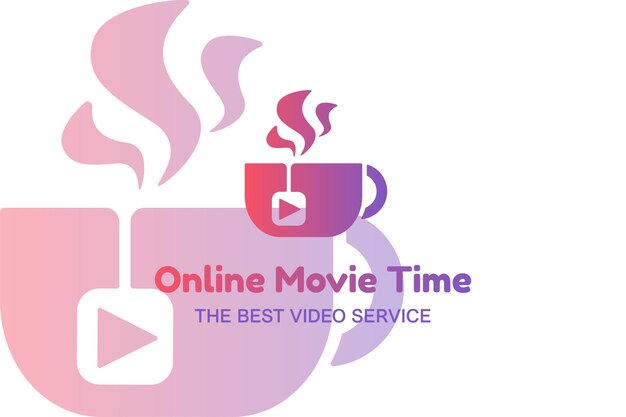 Online film plat logo sjabloon