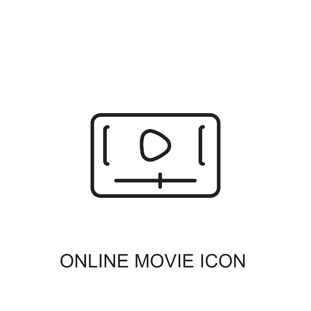 Online filmpictogram vector pictogram