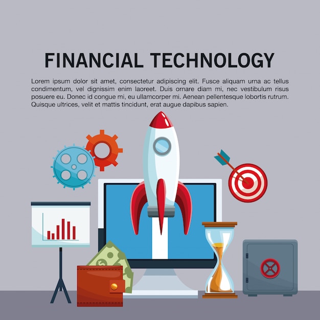 Online financial technology infographic