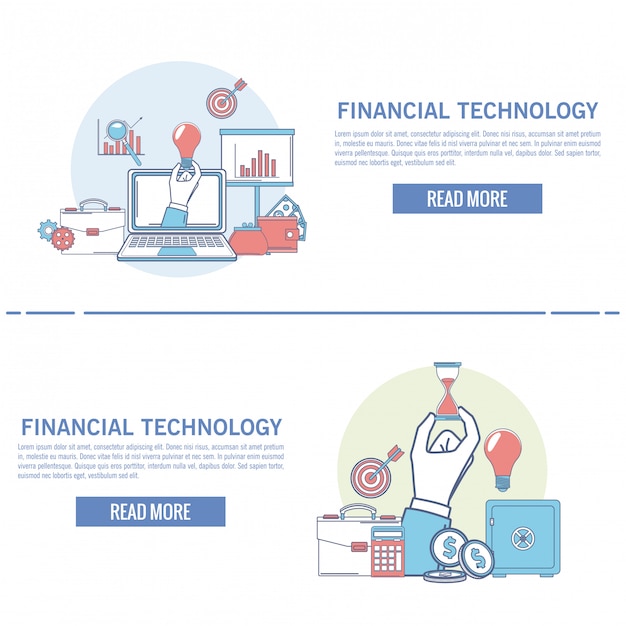 Online financial technology infographic