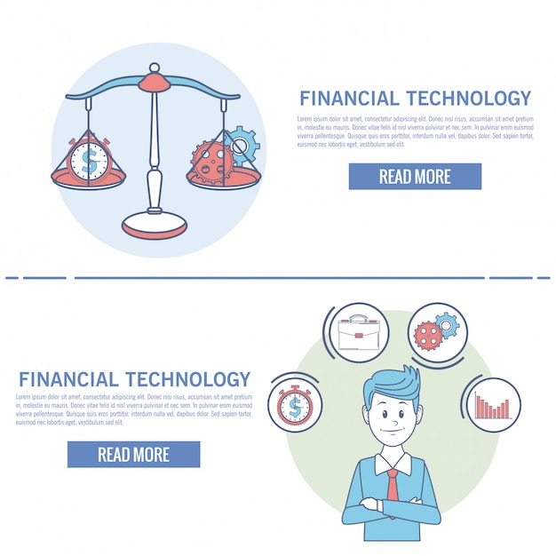 Online financiële technologie infographic