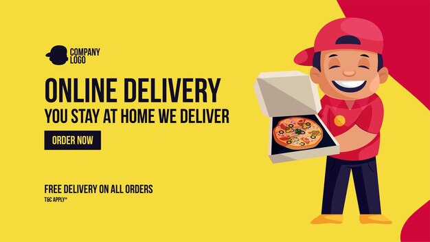 Online free delivery on all orders banner design