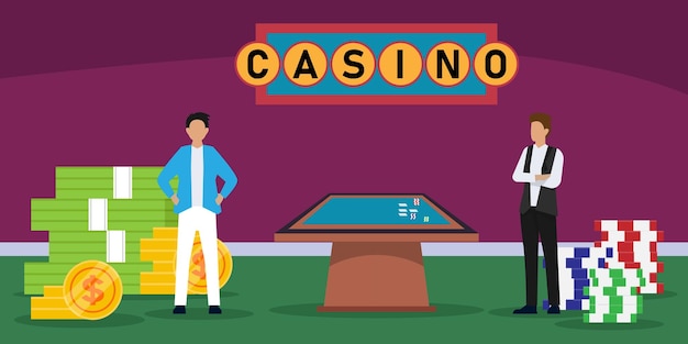 Online Gambling Internet Casino 2d vector