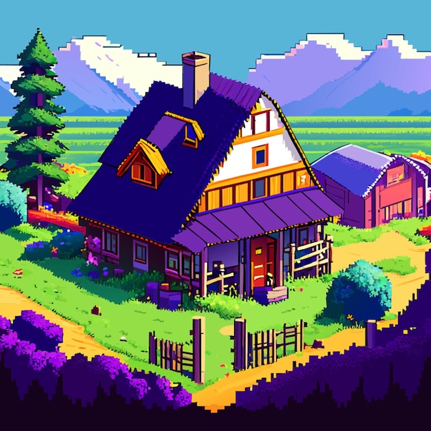 Vector online game stardew valley vector illustration