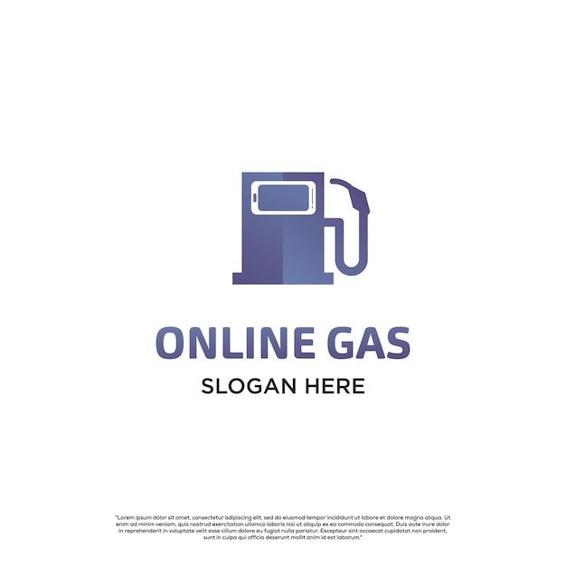 online gasoline logo design modern gradient phone gasoline logo concept vector