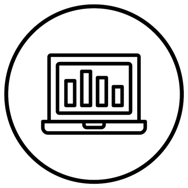 Online grafiek Vector Icon Design Illustratie