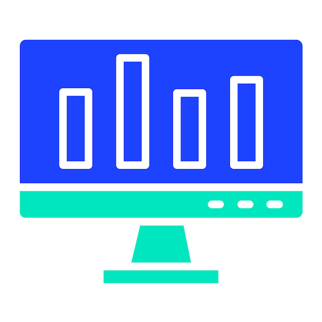 Online grafiek Vector Icon Design Illustratie