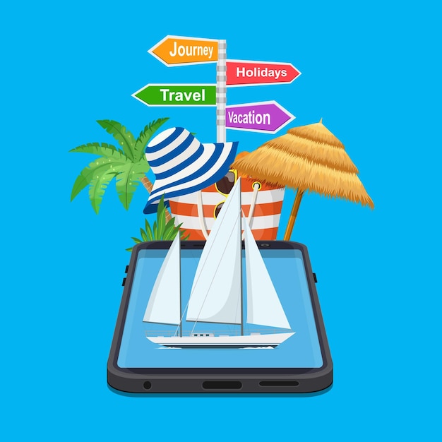 Online holiday travel mobile app