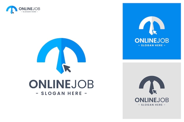 Online job logo vector design template
