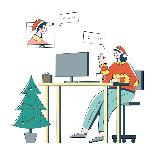 online kerstgroet aan een collega