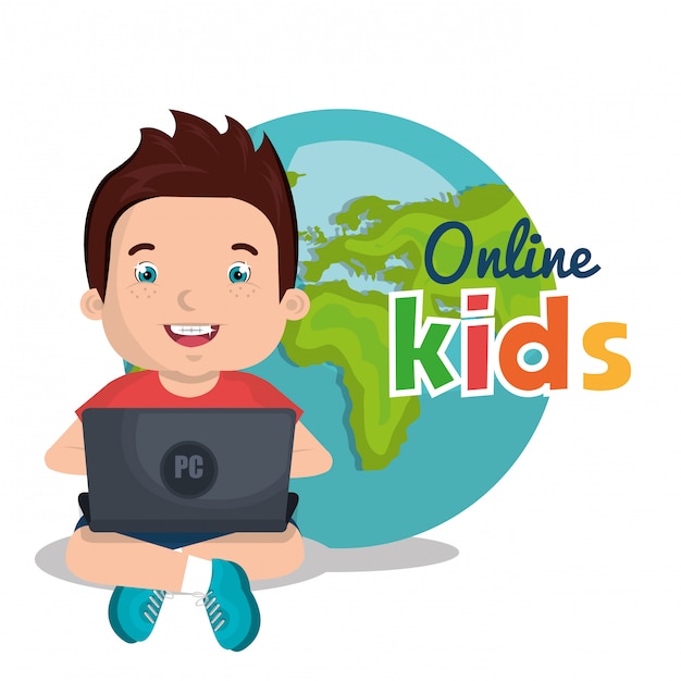 Vector online kids design