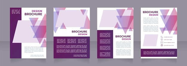 Online language school promotional blank brochure design