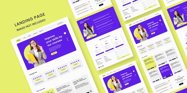 オンライン学習コース ウェブサイト ランディングページ