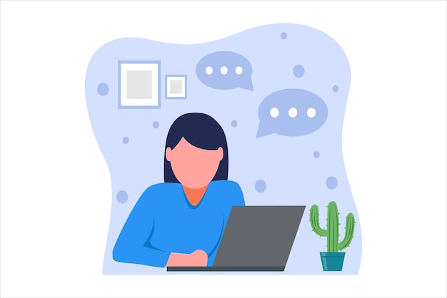 online learning flat illustration design
