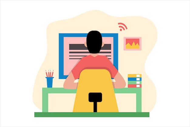 Online Learning Flat Illustration Design