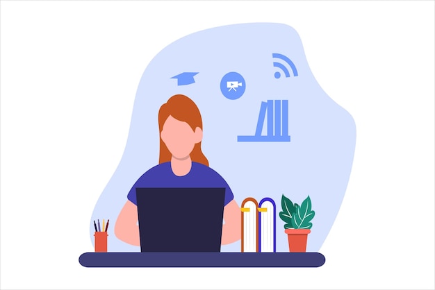 Online Learning Flat Illustration Design