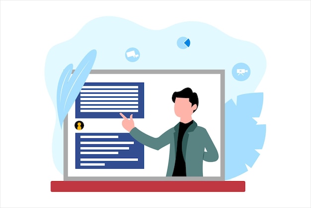 Online Learning Flat Illustration Design