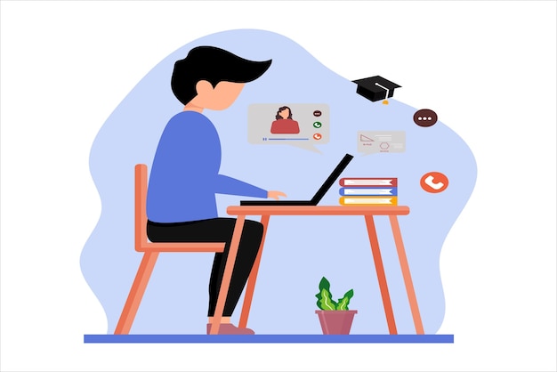 Online Learning Flat Illustration Design