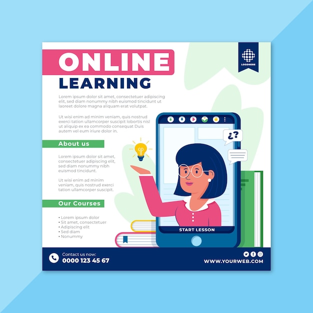 Online learning flyer template