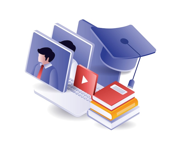 Online learning technology with computers