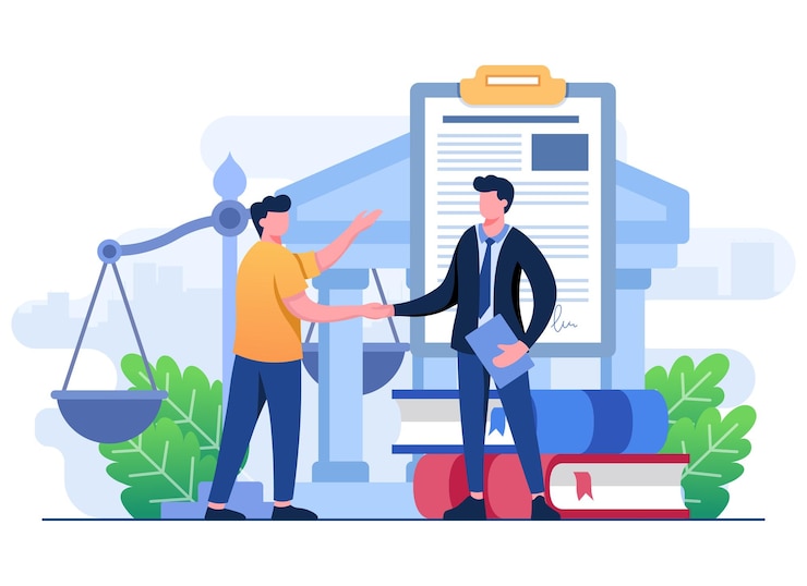 वेक्टर online legal consultation legal assistance in business legal advice law and justice