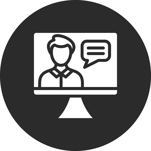 Online lezing vector icoontje illustratie van Learning icoonset