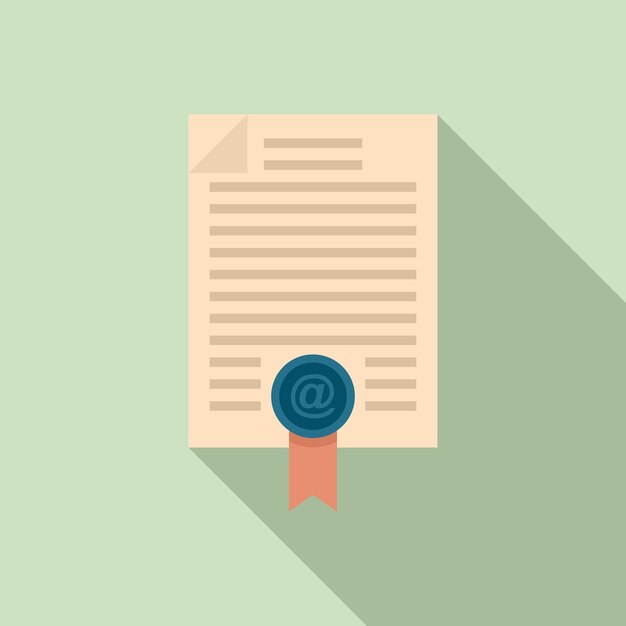 Online loan document icon Flat illustration of online loan document vector icon for web design