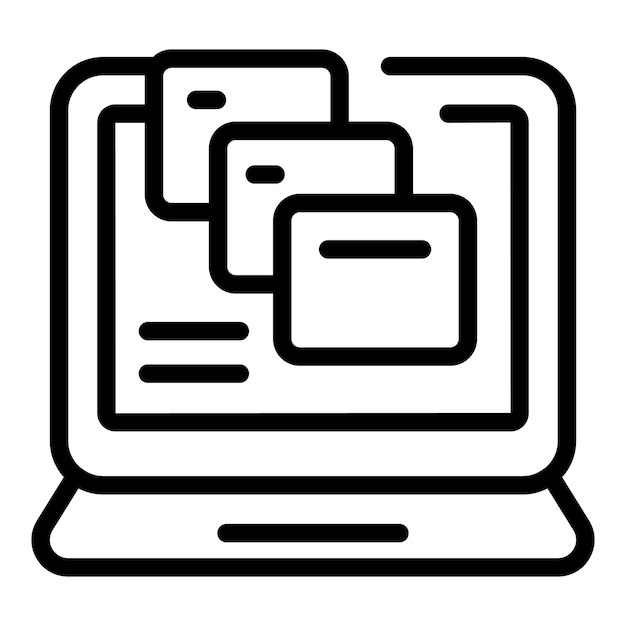 オンライン市場研究アイコン白い背景に分離された Web デザインの概要オンライン市場研究ベクトル アイコン
