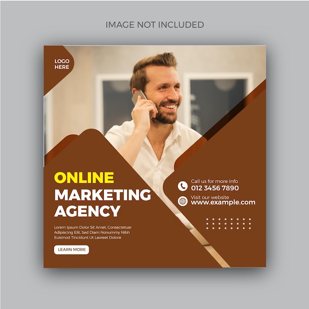 Online marketing and corporate banner for or social media flyer