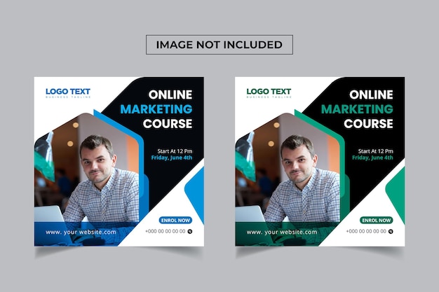 Online marketing courses social media banner design