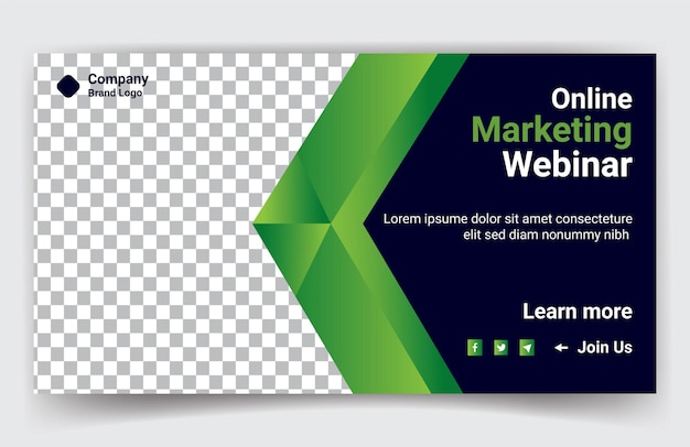 Online marketing web banner template design