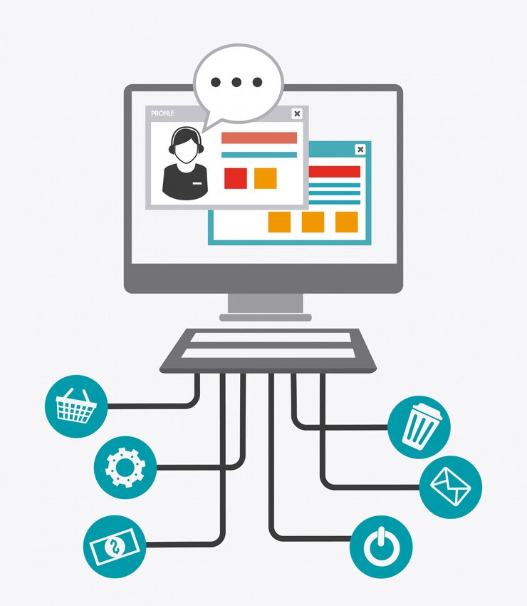 Vector online media design.