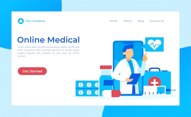 Online medical landing page