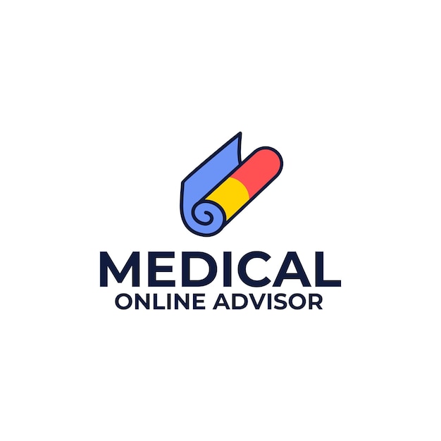 Vector online medical prescription logo design