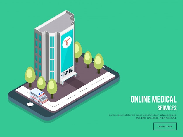 온라인 의료 서비스 방문 페이지 디자인.