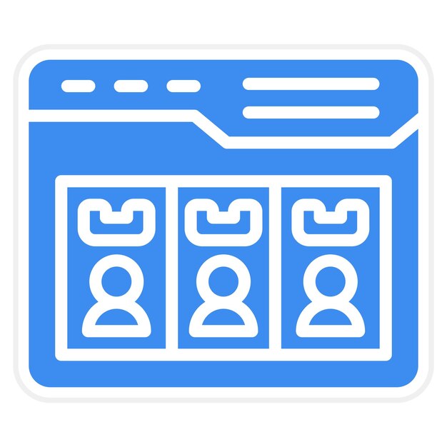 Vector online meeting icon style