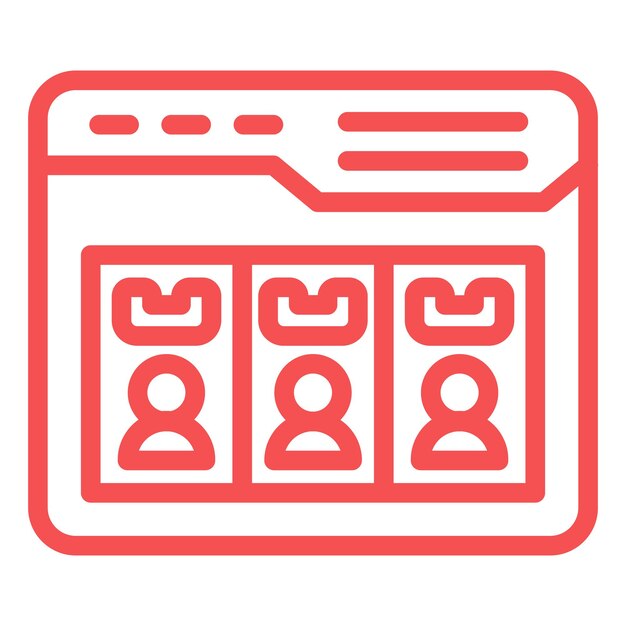 Vector online meeting icon style