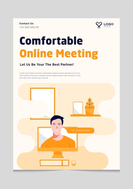online meeting provider brochure template