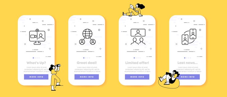 Vector online meeting set icon camera video frame portrait conference media photographer social network publication cctv video surveillance ui phone app screens vector line icon for business