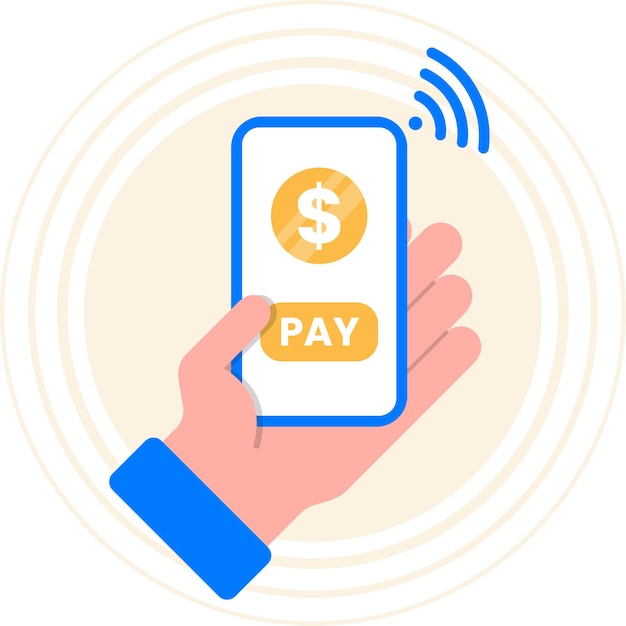 Concetto di pagamento mobile online
