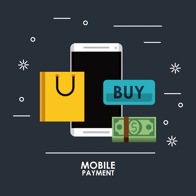 Online mobile payment and shopping from smartphone