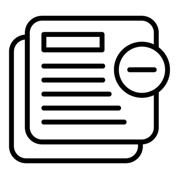 Online newspaper icon outline vector Study research Success learn