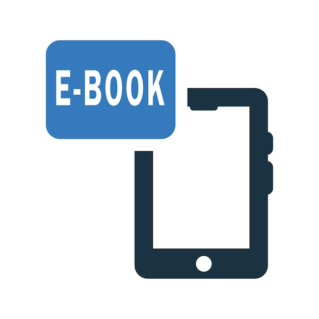 Vector online onderwijs ebook icoon eenvoudige bewerkbare vectorgrafieken